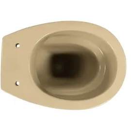 Sanicomfort Stand-WC beige spülrandlos, Abgang, waagrecht, Tiefspüler – Beige