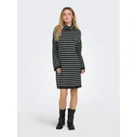 Only Strickkleid »ONLTALIO LS STRIPE ROLLNECK DRESS BF KNT«, Gr. S (36) - N-Gr, Dark Grey Melange Stripes:LGM, , 59140722-S N-Gr