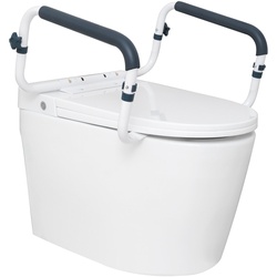 VEVOR Toiletten Aufstehhilfe Toilettensitzerhöhung Armlehne 410–510 mm Einstellbare Breite, 136 kg Tragfähigkeit Robust WC Aufstehhilfe Toiletten Haltegriffe Toilettensitzerhöhung WC Haltegriff