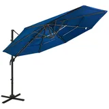 vidaXL Sonnenschirm 300 x 300 cm Azurblau