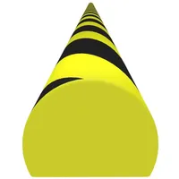 VidaXL Kantenschoner Gelb & Schwarz 4x3x100 cm PU