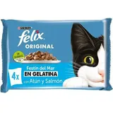 Purina Felix Auswahl Fisch 4x85g Katzen Snack 12 Einheiten - Multicolor - One Size