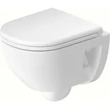 Duravit D-Code Wand-WC Compact, Tiefspüler, rimless, 370x480x360mm, Weiß Hochglanz,