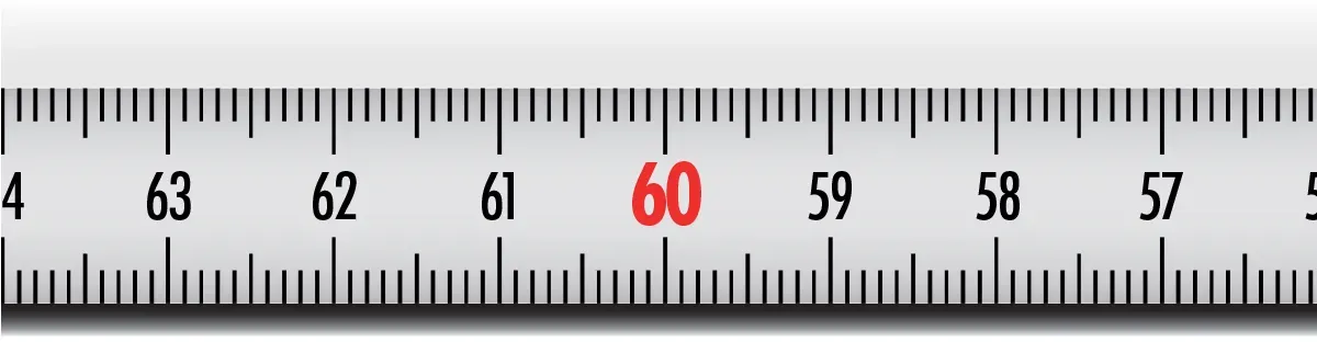 Richter, SK725WSA Skalenbandmaß 1m mit Selbstklebefolie – Bezifferung von rechts nach links – weiß lackiert – Breite: 13mm