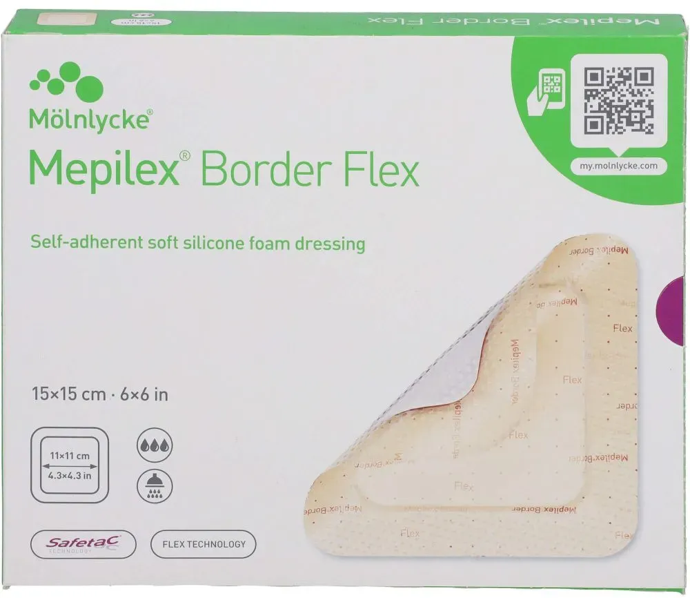 MEPILEX Border Flex Schaumverb.haft.15x15 cm 10 St
