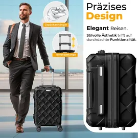 Kesser Hartschalen-Trolley 4-Rollen 66 cm / 84 l schwarz