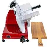 Palatina Werkstatt ® Bundle Berkel Red Line 250 Profi-Aufschnittmaschine/Allesschneider | Rot | mit integriertem Schleifapparat | inkl. Servierbrett aus Fassdauben VK: 1069,- €