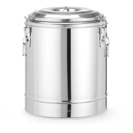 HENDI Isolierter tragbarer Behälter, Kitchen Line, 23L, Silber, ⌀350x(H)440mm