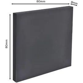 Longlife LED Wandeinbauleuchte 1 eckig schwarz