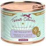 Terra Canis 120039 Hunde-Dosenfutter Aprikose Borretsch, Kaninchen Zucchini, Adult 200 g