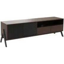 MCW O40 Lowboard 48x155x40cm Walnuss Metall/MDF/Melamin