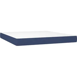 vidaXL Boxspringbett mit Matratze & LED Blau 180x200 cm Stoff
