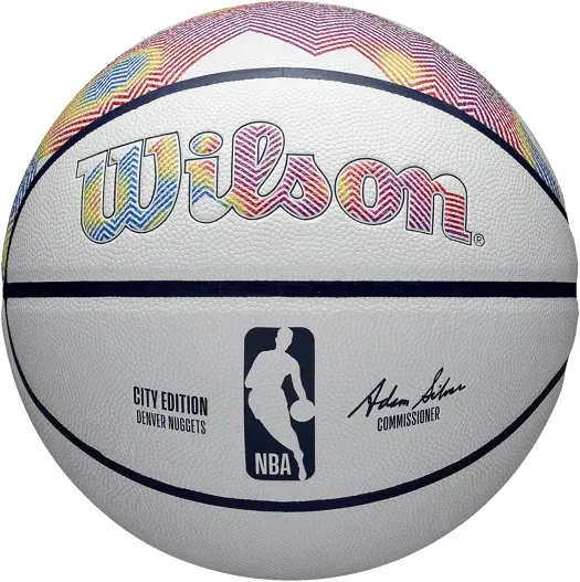 Wilson NBA Team City Collektor DEN NUG Ball 2024 Weiss