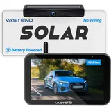 VASTEND Solar Rückfahrkamera Kabellos mit 4800mAh Akk, 5" Monitor Funk Rückfahrkamera, Drahtlose Rückfahrkamera, IP69 Wasserdichter, 150° Weitwinkel, für Auto, PKW, SUV(VS-5A)