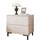 lookway Nachttisch LINA 55 x 52 x 37 cm Beige/Schwarz
