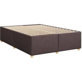 vidaXL Boxspringbett mit Matratze Dunkelbraun 140x200 cm Stoff