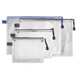 SOENNECKEN Reißverschlussbeutel DIN A4 PVC Schwarz 5 St.