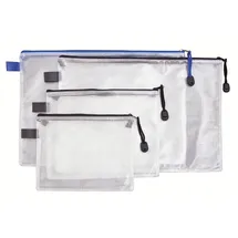 SOENNECKEN Reißverschlussbeutel DIN A4 PVC Schwarz 5 St.