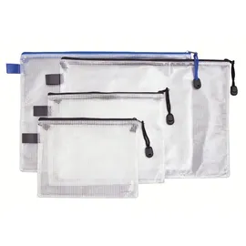 SOENNECKEN Reißverschlussbeutel DIN A4 PVC Schwarz 5 St.