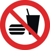 SafetyMarking® Verbotsschild Essen und Trinken verboten Ø 20 cm