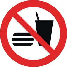 SafetyMarking® Verbotsschild Essen und Trinken verboten Ø 20 cm