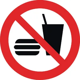 SafetyMarking® Verbotsschild Essen und Trinken verboten Ø 20 cm