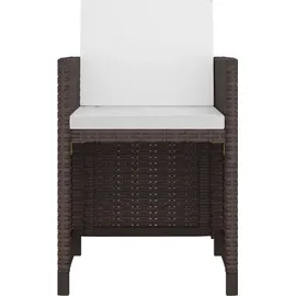 vidaXL Garten-Essgruppe 9-tlg. Tisch 109 x 109 cm braun