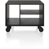 habufa meubelen Tisch Elements Eiche Schwarz 60 x 60 cm rollbar