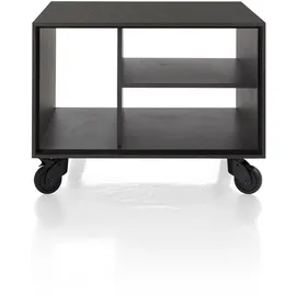 habufa meubelen Tisch Elements Eiche Schwarz 60 x 60 cm rollbar
