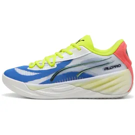 Puma "All-Pro NITROTM Basketballschuhe Erwachsene", Damen, Gr. 42, gelb (weiß gelb alert pink), Obermaterial: Textil, Synthetik; Futter: Textil; Innensohle: Textil; Laufsohle: Gummi, Schuhe Sneaker