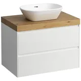 Laufen LANI Waschtischplatte mit Ausschnitt mittig 785x495x580mm, H4065511122601, Farbe: weiß matt