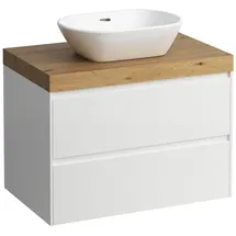 Laufen LANI Waschtischplatte mit Ausschnitt mittig 785x495x580mm, H4065511122601, Farbe: weiß matt