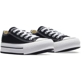 Converse Chuck Taylor All Star EVA Lift Canvas Platform Sneaker, Black/White/Black, 33 EU - 33 EU