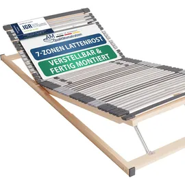 AM Qualitätsmatratzen 7-Zonen Lattenrost Ergonomisch verstellbar 100 x 200 cm