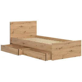 petits-meubles Kinderbett Mao 90 x 200 cm Holzwerkstoff braun