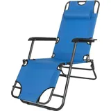 Relaxliege Strandliege Sonnenliege Liegestuhl Gartenliege klappbar - Blau - Blau