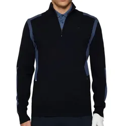 J.Lindeberg Kendrick Strick Sweater 1/4 Zip Herren navy