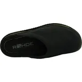 Rohde Herren Hausschuh Pantoffel in Komfortweite G 1/2 Soltau H 2773, Größe:46 EU, Farbe:Schwarz - Schwarz - 46
