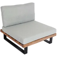 Mendler HWC-H54 Loungesessel hellbraun/hellgrau