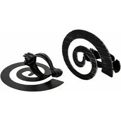 Dekoklammer für Raffhalter GOOD LIFE "Helix" Gr. 1, schwarz, B:8cm H:8cm, Metall, Raffhalter, für Stoffe und Vorhänge