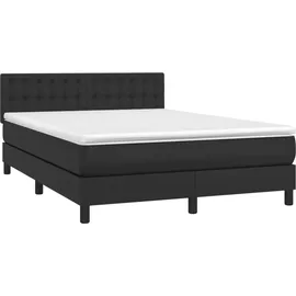 vidaXL Boxspringbett 140 x 190 cm Schwarz