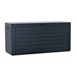 Garten-Aufbewahrungsbox Gartenbox Gartenkiste Storage Box | Aufbewahrungskiste Truhe Auflagenbox 280 L Holz - Grau