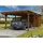 SKANHOLZ Carport Emsland 4,04 x 8,46 m nussbaum mit Abstellraum