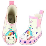 Beck Kleinkinder Gummistiefel Little Unicorn Gummistiefel (wasserdichte Kurzstiefel aus weichem Naturkautschuk) mit seitlichen Gummi-Einsätzes für leichtes An- und Ausziehen rosa 28 EU