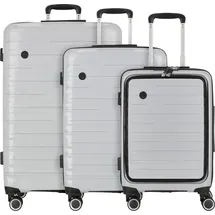 cocoono Madrid Koffer-Set 3-tlg. grau/schwarz