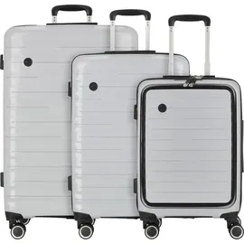 cocoono Madrid Koffer-Set 3-tlg. grau/schwarz