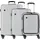 cocoono Madrid Koffer-Set 3-tlg. grau/schwarz