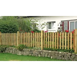 Gartenzaun Günstig + Gut 180 x 80 auf 65 cm – Holzzaun aus druckimprägniertem Kieferholz – Lattenzaun als Sichtschutz – Friesenzaun für Garten