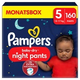 Pampers Night Pants Größe 5 (12-17 kg) für Babys und Kleinkinder (4-18 Monate), 160