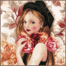 Lanarte Kreativset Lanarte Kreuzstich Set "Ich halte Rosen", embroidery kit by Marussia)